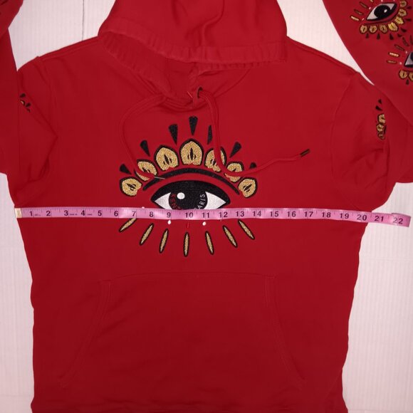KENZO RED EYE EMBROIDERY HOODIE SWEATSHIRT - Picture 6 of 15